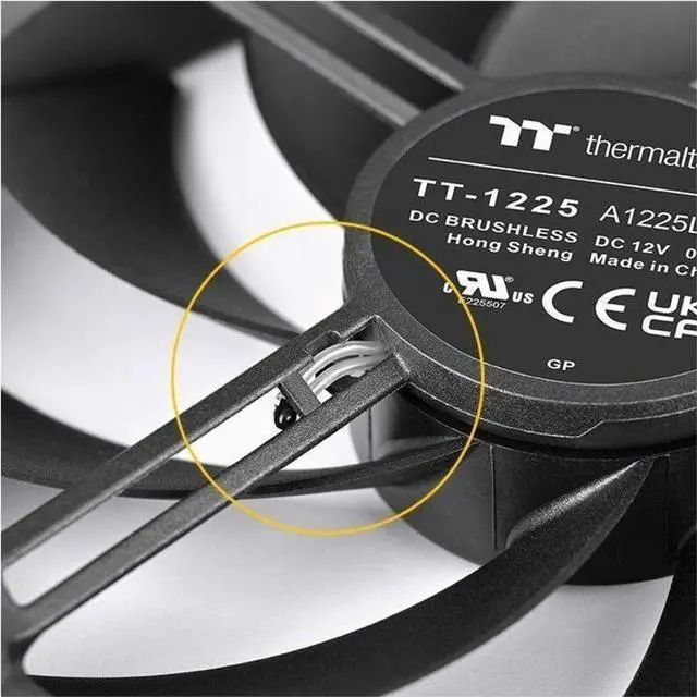 Alt view image 8 of 12 - Thermaltake TS120 EX RGB 120mm; Embedded Temperature Sensor; PWM 500~2000 RPM; MagForce 2.0; Airflow 56.01 CFM; Hydraulic Bearing; TT RGB Plus 3.0; Controller Included; 3-Pack; Black; CL-F206-PL12SW-A