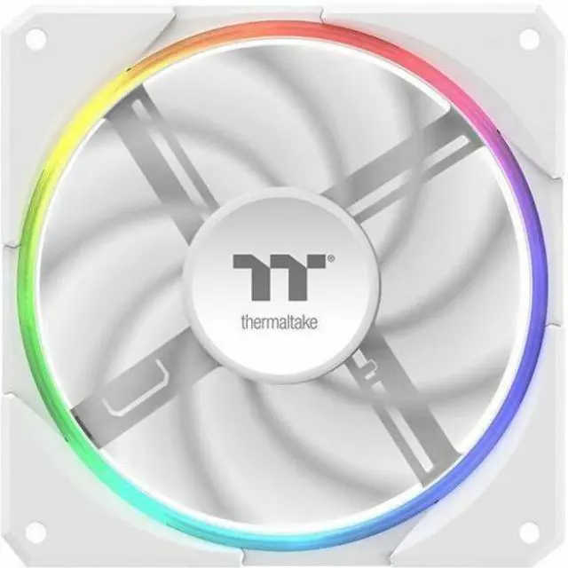 Alt view image 9 of 14 - Thermaltake TS140 EX RGB 140mm; Embedded Temperature Sensor; PWM 500~2000 RPM; MagForce 2.0; Airflow 93.35 CFM; Hydraulic Bearing; TT RGB Plus 3.0; Controller Included; 3-Pack; White; CL-F209-PL14SW-A