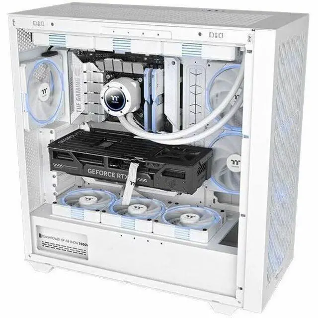 Alt view image 10 of 14 - Thermaltake TS140 EX RGB 140mm; Embedded Temperature Sensor; PWM 500~2000 RPM; MagForce 2.0; Airflow 93.35 CFM; Hydraulic Bearing; TT RGB Plus 3.0; Controller Included; 3-Pack; White; CL-F209-PL14SW-A