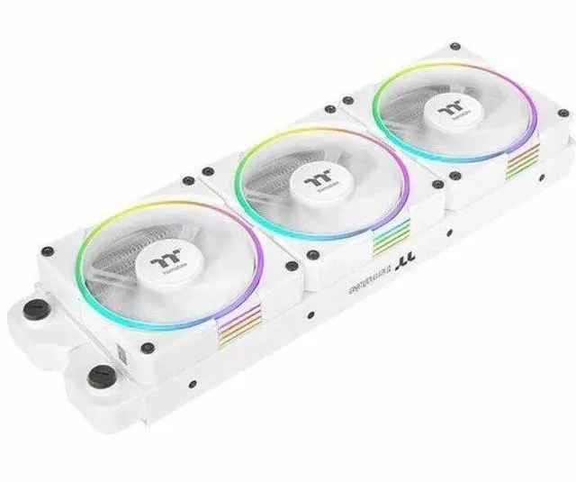 Alt view image 9 of 13 - Thermaltake TS120 EX RGB 120mm; Embedded Temperature Sensor; PWM 500~2000 RPM; MagForce 2.0; Airflow 56.01 CFM; Hydraulic Bearing; TT RGB Plus 3.0; Controller Included; 3-Pack; White; CL-F207-PL12SW-A