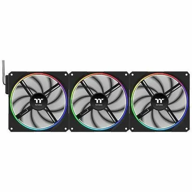 Alt view image 7 of 13 - Thermaltake TS140 EX RGB 140mm; Embedded Temperature Sensor; PWM 500~2000 RPM; MagForce 2.0; Airflow 93.35 CFM; Hydraulic Bearing; TT RGB Plus 3.0; Controller Included; 3-Pack; Black; CL-F208-PL14SW-A