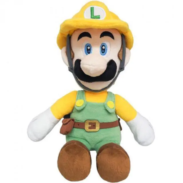 Alt view image 3 of 3 - Little Buddy Super Mario All Star Builder Luigi 10 Inch Plush Figure