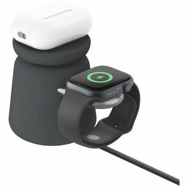 Alt view image 13 of 14 - Belkin BoostCharge Pro 15W 2-in-1 Magnetic Qi2 Wireless Charging Dock, Black