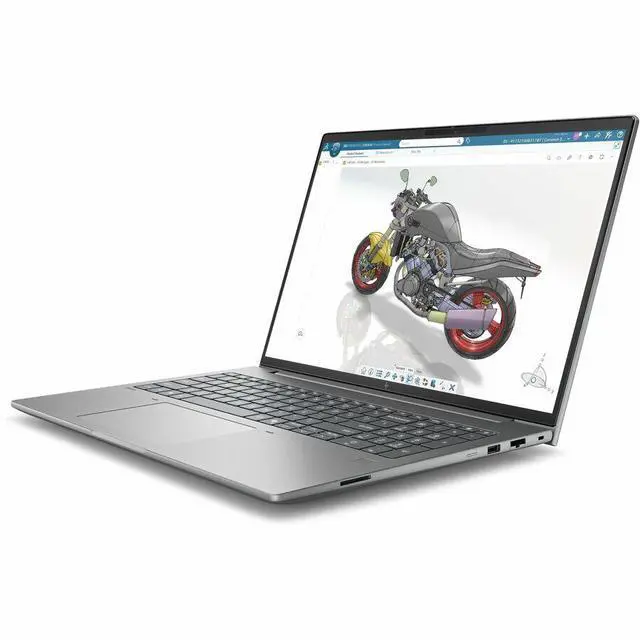 Alt view image 3 of 7 - HP ZBook X G2i 16" Copilot+ PC Mobile Workstation - WUXGA - 60 Hz - Intel Core Ultra 7 Series 3 366H - 64 GB - 1 TB SSD - English Keyboard - Meteor Silver - Intel Chip - 1920 x 1200 - Windows 11