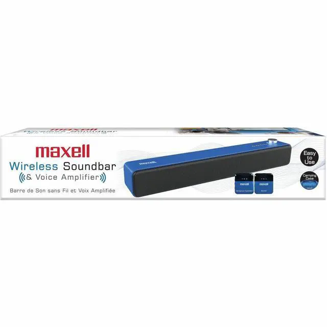 Alt view image 2 of 7 - Maxell VAS-1 2.0 Portable Bluetooth Sound Bar Speaker - 3 W RMS - Blue, Black - Floor Standing - 20 kHz - Battery Rechargeable - USB - 1