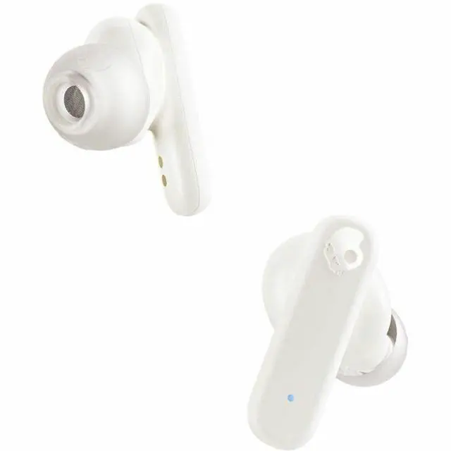 Alt view image 6 of 6 - Skullcandy Smokin' Buds In-Ear Wireless Earbuds 20 Hr Battery 50% Renewable Plastics Microphone Works With Iphone Android And Bluetooth Devices - Bone/Orange Glow
