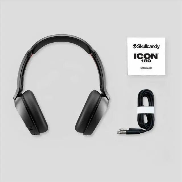 Alt view image 7 of 7 - Skullcandy Icon 180 Headset - Alexa, Google Assistant - Stereo - Mini-phone (3.5mm), AUX - Wired/Wireless - Bluetooth - 32 Ohm - 20 Hz to 20 kHz - Over-the-head, On-ear - Binaural - Supra-aural - True