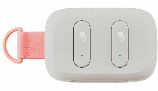 Alt view image 4 of 6 - Skullcandy Dime 3 In-Ear Wireless Earbuds, 20 Hr Battery, Microphone, Works With Iphone Android And Bluetooth Devices - Bone/Orange Glow