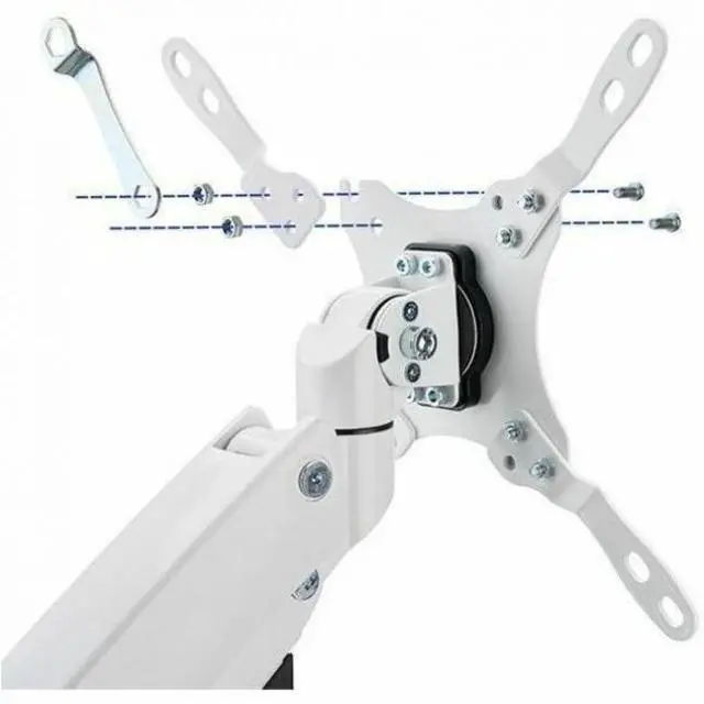 Alt view image 5 of 8 - SIIG Single 43" Monitor Heavy-Duty Premium Gas Spring Desk Mount White VESA 75x75 100x100 200x200mm CEMT3111S3