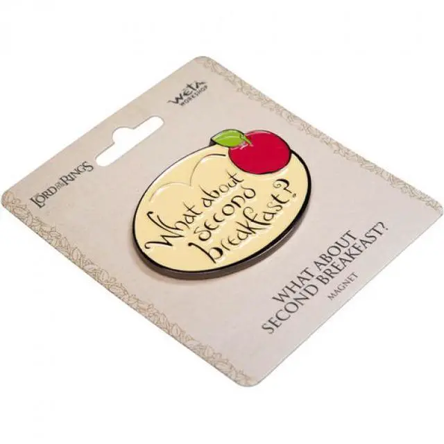 Alt view image 2 of 2 - WETA Workshop - The Lord of the Rings Trilogy - What About Second Breakfast? Enamel Magnet