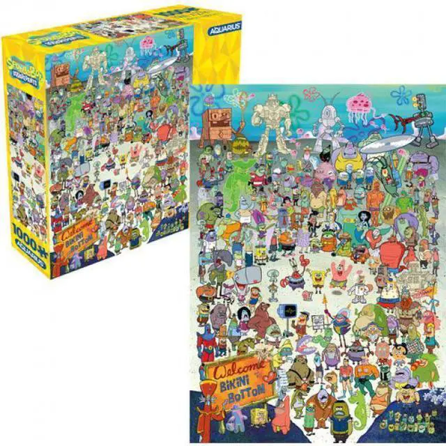 Main image of SpongeBob SquarePants - 1000 Piece Jigsaw Puzzle - Cast