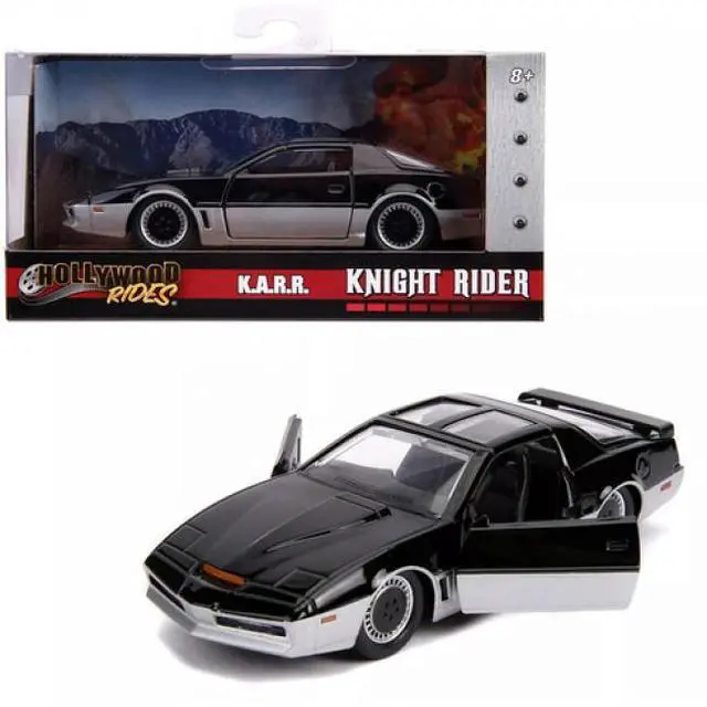 Alt view image 5 of 5 - K.A.R.R. Black and Silver "Knight Rider" (1982) TV Series "Hollywood Rides" Series 1/32 Diecast Model Car by Jada