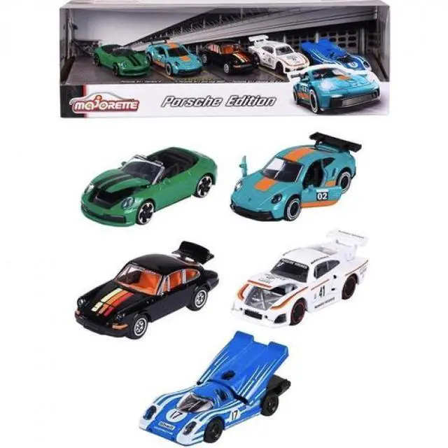 Alt view image 4 of 4 - Porsche Edition (2023) 5 piece Set 1/64 Diecast Model Cars by Majorette
