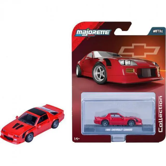 Alt view image 8 of 8 - 1985 Chevrolet Camaro Red with Black Top and Stripes "Collection" Series 1/64 Diecast Model Car by Majorette