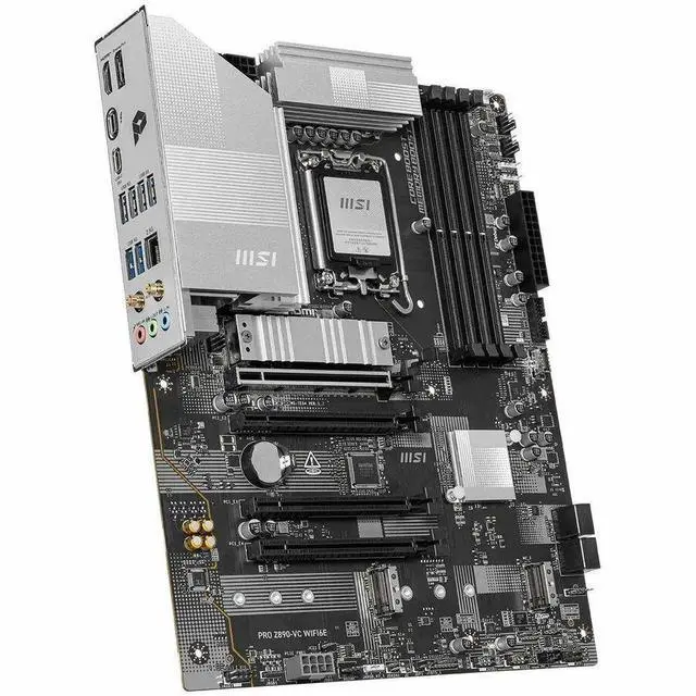 Alt view image 2 of 5 - MSI Pro Z890-VC WIFI6E Gaming Desktop Motherboard - Intel Z890 Chipset - Socket LGA-1851 - ATX - Core Ultra Processor Supported - 256 GB DDR5 SDRAM Maximum RAM - DIMM, UDIMM - 4 x Memory Slots - Gigab