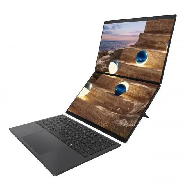 Alt view image 7 of 7 - ASUS Zenbook DUO Dual 14" OLED WQXGA+ 144Hz Touchscreen Detachable Copilot+ PC 2-in-1 Notebook Intel Core Ultra 7 355 16GB RAM 1TB SSD Moher Gray