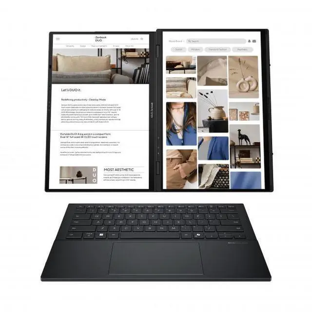 Alt view image 4 of 7 - ASUS Zenbook DUO Dual 14" OLED WUXGA Touchscreen Detachable 2-in-1 Notebook Intel Core Ultra 9 285H 16GB RAM 1TB SSD Inkwell Gray