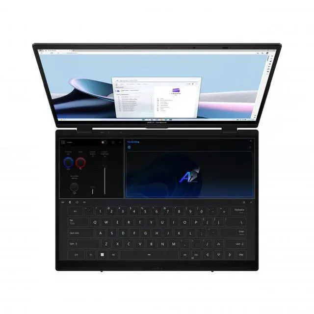 Alt view image 6 of 7 - ASUS Zenbook DUO Dual 14" OLED WUXGA Touchscreen Detachable 2-in-1 Notebook Intel Core Ultra 9 285H 16GB RAM 1TB SSD Inkwell Gray