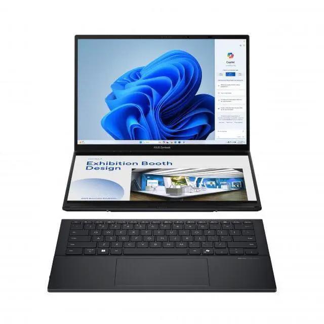 Alt view image 7 of 7 - ASUS Zenbook DUO Dual 14" OLED WUXGA Touchscreen Detachable 2-in-1 Notebook Intel Core Ultra 9 285H 16GB RAM 1TB SSD Inkwell Gray