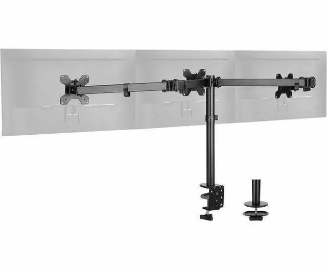 Main image of Triple 32" Articulating Monitor Arm Mount-Black, Up to 32" , Max Load 17.6 lbs each, VESA Plate 75x75mm,100x100mm - Triple 32" Articulating Monitor Arm Mount-Black, Up to 32" , Max