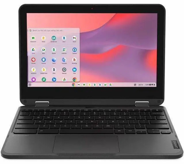 Main image of Lenovo 500e Chromebook Gen 4s 83N8000GUS 11.6" Touchscreen Chromebook - HD - 60 Hz - Intel N-Series N150 - 8 GB - 64 GB Flash Memory - English Keyboard - Gray - Intel Chip - 1366 x 768 - ChromeOS