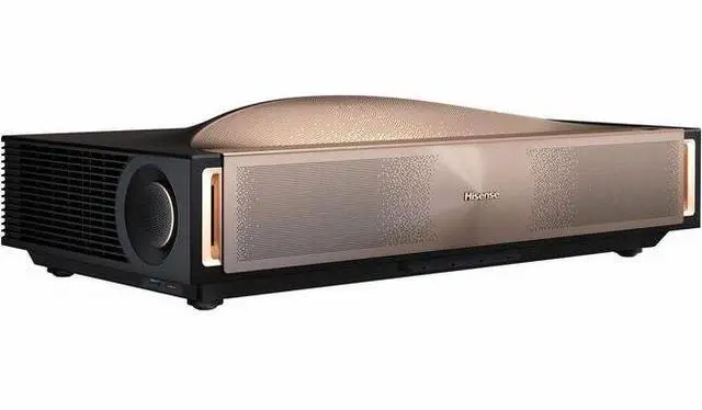 Main image of Hisense l9q 3D Ultra Short Throw Laser Projector - Wall Mountable - Coffee Brown, Black - High Dynamic Range (HDR) - Front - 2160p - 25000 Hour Normal Mode - 5,000:1 - 5000 lm - HDMI - USB - Wireless