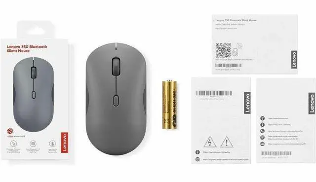 Alt view image 9 of 11 - Lenovo 350 Bluetooth Silent Mouse (Luna Grey)