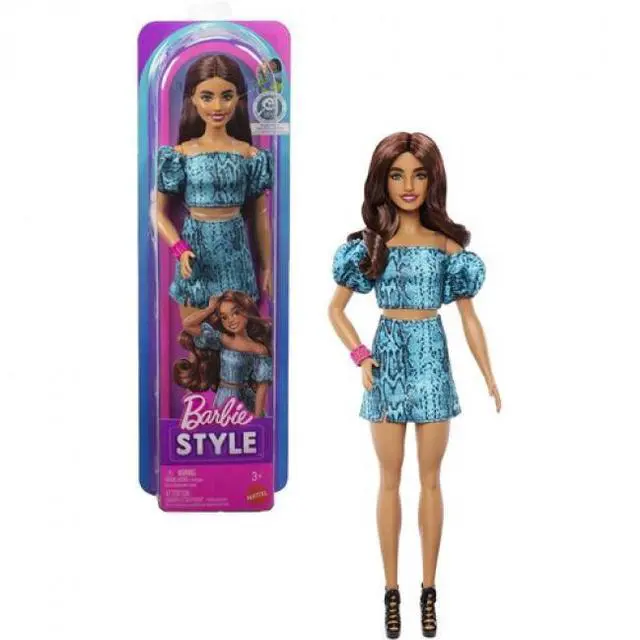 Main image of Barbie Fashionista Teal Animal Print
