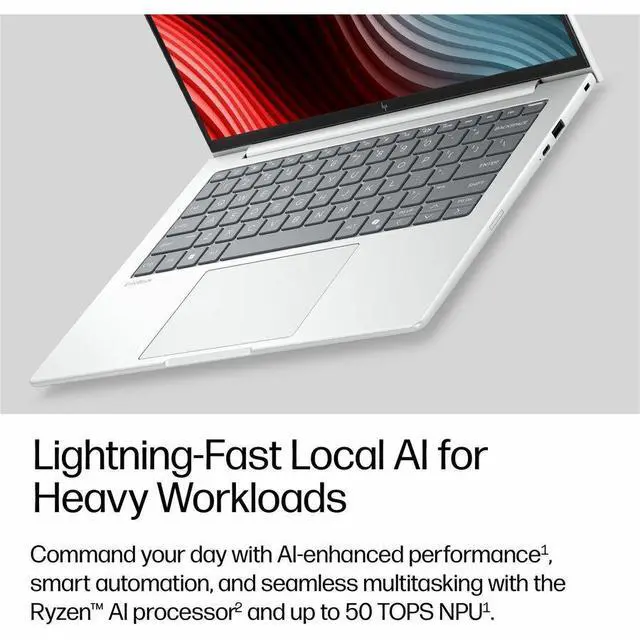 Alt view image 2 of 7 - HP EliteBook 8 G2a 14" Copilot+ PC Notebook - AMD Ryzen AI 7 Ryzen AI 400 Series 450 - 32 GB - 512 GB SSD - English Keyboard - AMD Chip - AMD