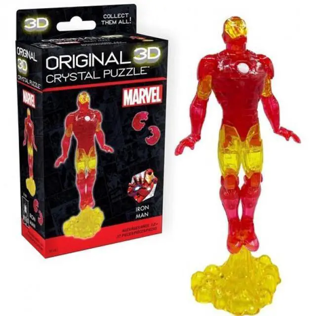 Main image of BEPUZZLED - Marvel - Iron Man 3D Crystal puzzle