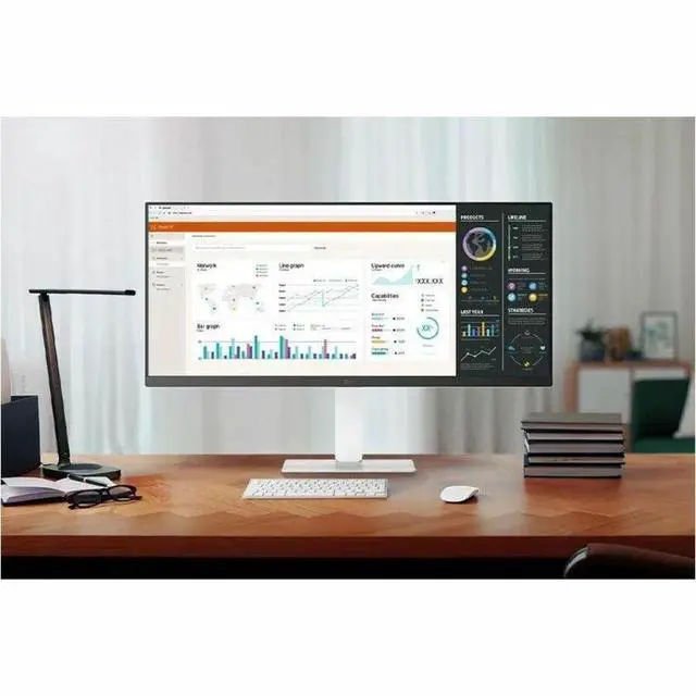 Alt view image 6 of 7 - LG Ultrawide 29BF550B-W 29" Class WFHD LCD Monitor - 21:9 - 29" Viewable - In-plane Switching (IPS) Technology - 2560 x 1080 - 16.7 Million Colors - 250 Nit - 5 ms - 100 Hz Refresh Rate - Sp