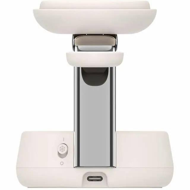 Alt view image 12 of 14 - Belkin UltraCharge Pro 25W 3-in-1 Magnetic Qi2 Wireless Charging Dock, Sand