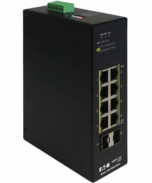 Alt view image 5 of 7 - Tripp Lite series NGI-S08C2P8-4 Ethernet Switch - 8 Ports - Manageable - Gigabit Ethernet, Fast Ethernet, Ethernet - 1000Base-T, 1000Base-SX/LX, 10Base-T, 100Base-TX, 100Base-FX - 2 Layer Supported -