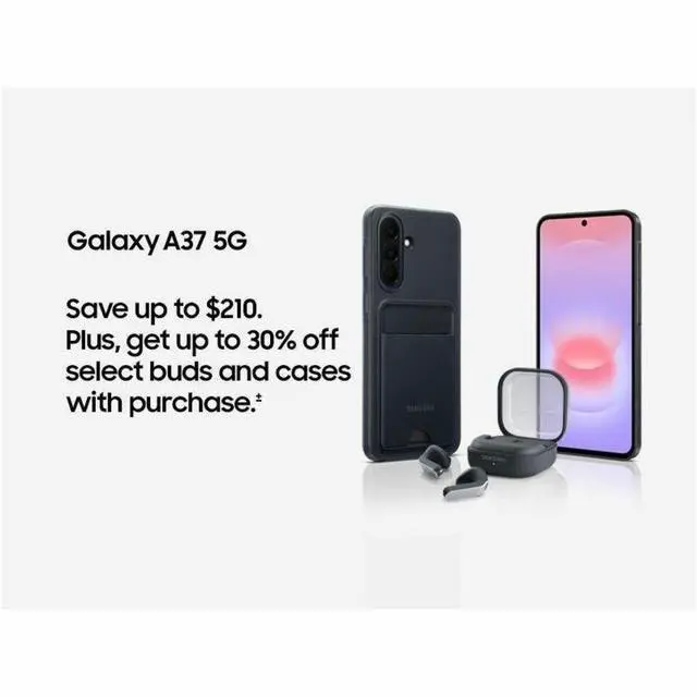 Alt view image 10 of 14 - Samsung Galaxy A37 5G SM-A376U 256GB Smartphone 6.7" AMOLED FHD+ Android 16 5G