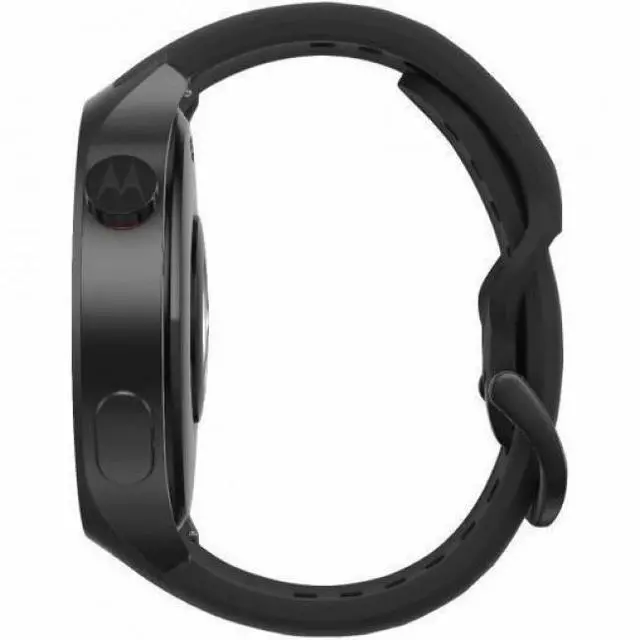 Alt view image 3 of 7 - Motorola Mobility moto watch Smart Watch - Round - Heart Rate Monitor, Accelerometer, Gyro Sensor, PPG Sensor, Ambient Light Sensor, eCompass - Speaker, Music Player, Phone - Steps Taken, Calories Bur