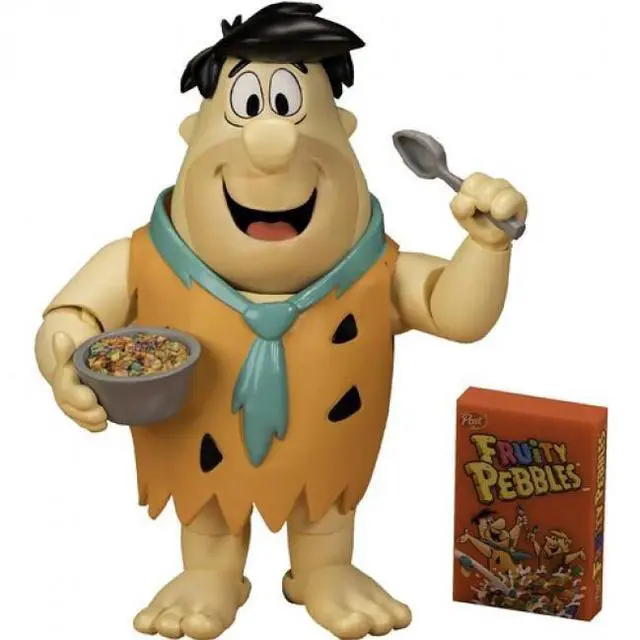 Alt view image 12 of 12 - Fred Flintstone 6" Moveable Figure with Accessories "The Flintstones - Post Fruity Pebbles" Model by Jada