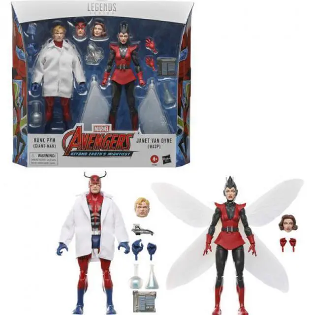 Main image of Hasbro Collectibles - Tales to Astonish - Marvel Legends - Hank Pym (Giant-Man) & Janet Van Dyne (Wasp) 60th Anniversary Action Figure 2-Pack
