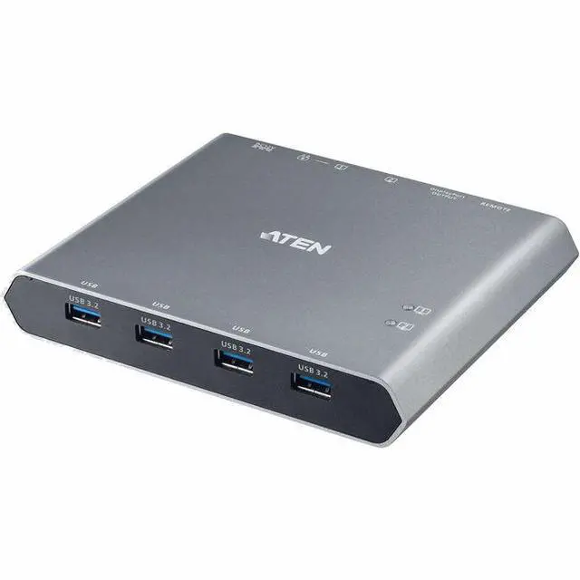 Alt view image 11 of 14 - ATEN 2-Port 4K DisplayPort USB-C KVM Dock Switch with Power Pass-through US3311