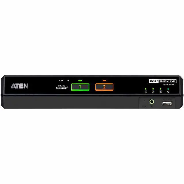 Alt view image 3 of 3 - 2-PORT SINGLE DISPLAY UNIVERSAL SECURE KVM PP4.0 (HDMI / DISPLAYPORT) WITH CAC S
