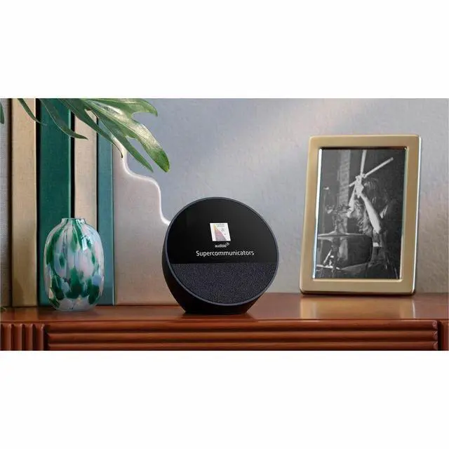 Alt view image 8 of 13 - _Mega Brand Echo Spot (newest model), Great for nightstands, offices and kitchens, Smart alarm clock with Alexa, Black