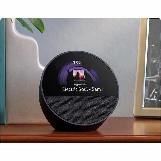 Alt view image 10 of 13 - _Mega Brand Echo Spot (newest model), Great for nightstands, offices and kitchens, Smart alarm clock with Alexa, Black