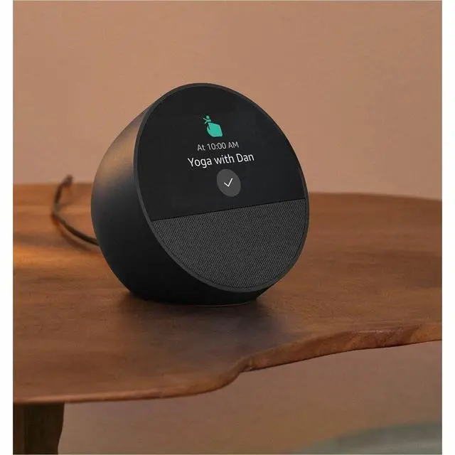 Alt view image 13 of 13 - _Mega Brand Echo Spot (newest model), Great for nightstands, offices and kitchens, Smart alarm clock with Alexa, Black