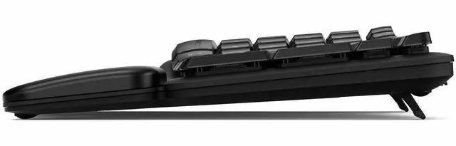 Alt view image 7 of 7 - Kensington Pro Fit Ergo KB620-RC Wireless Rechargeable EQ Keyboard - Wireless Connectivity - Bluetooth/RF - Full-size - 5.4 - 2.40 GHz - USB Type A Interface - NumLock, Caps Lock, AI Launch, Applicati