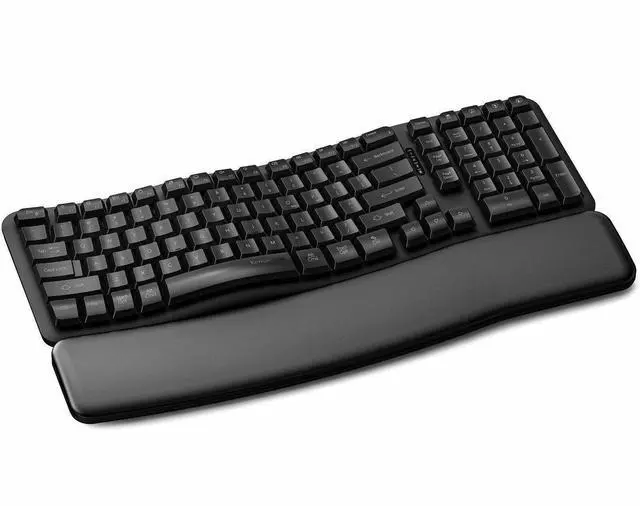 Alt view image 5 of 7 - Kensington Pro Fit Ergo KB620-RC Wireless Rechargeable EQ Keyboard - Wireless Connectivity - Bluetooth/RF - Full-size - 5.4 - 2.40 GHz - USB Type A Interface - NumLock, Caps Lock, AI Launch, Applicati