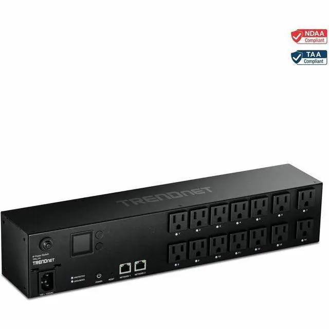 Alt view image 8 of 14 - TRENDnet TPI-L14,14-Outlet Managed 2U Rackmount Switched Power Distribution Unit