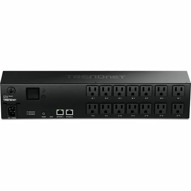 Alt view image 14 of 14 - TRENDnet TPI-L14,14-Outlet Managed 2U Rackmount Switched Power Distribution Unit