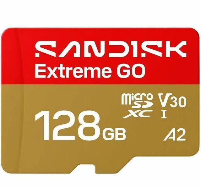 Alt view image 3 of 7 - SanDisk Extreme GO microSD 128GB microSDXC Memory Card, Up to 240MB/s UHS-I U3 4K V30 A2 for Android SDSQXGN-128G-GN6MN
