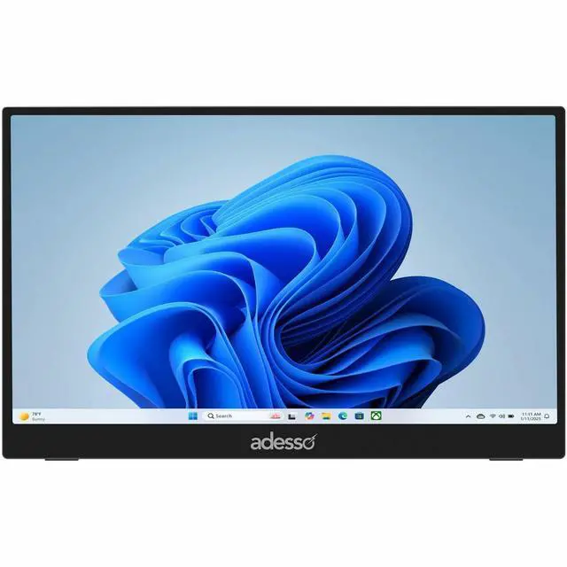 Alt view image 2 of 7 - Adesso CyberView P1 16" Class Full HD LCD Monitor - 16:9 - TAA Compliant - 15.6" Viewable - In-plane Switching (IPS) Technology - 1920 x 1080 - 25 ms - 60 Hz Refresh Rate - Speakers - Tilt -