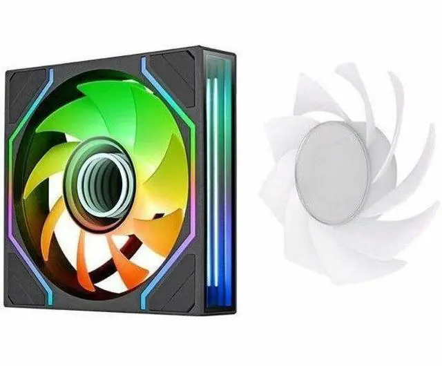 Alt view image 20 of 20 - Thermaltake SWAFAN 140 EX Infinity ARGB Sync; Infinity Mirror Hub; Infinity Mirror Frame; PWM 500~1800 RPM; MagForce 2.0; Swappable Blades; 5V 3-Pin Motherboard Sync; 3-Pack; Black; CL-F246-PL14SW-A