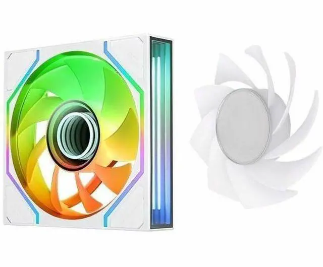 Alt view image 19 of 19 - Thermaltake SWAFAN 140 EX Infinity ARGB Sync; Infinity Mirror Hub; Infinity Mirror Frame;; PWM 500~1800 RPM; MagForce 2.0; Swappable Blades; 5V 3-Pin Motherboard Sync; 3-Pack; White; CL-F255-PL14SW-A